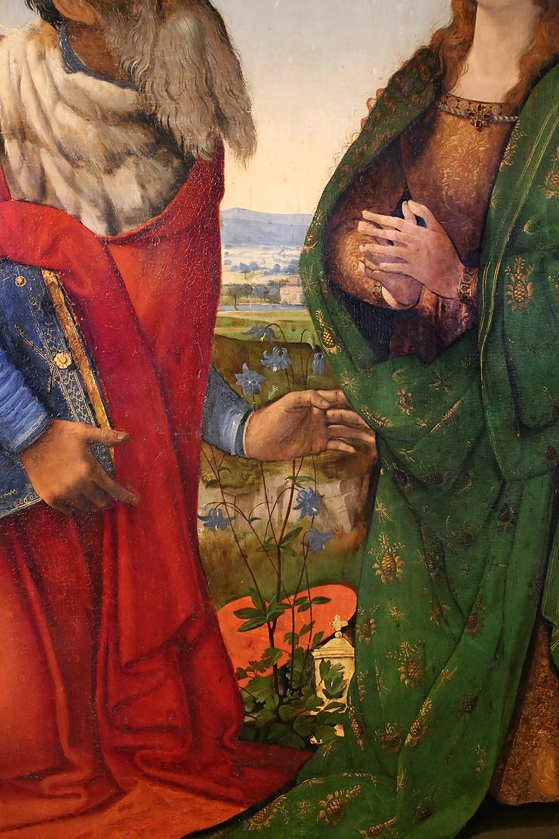 Incoronazione della Vergine e santi - Musée du Petit Palais, Avignon, dettaglio